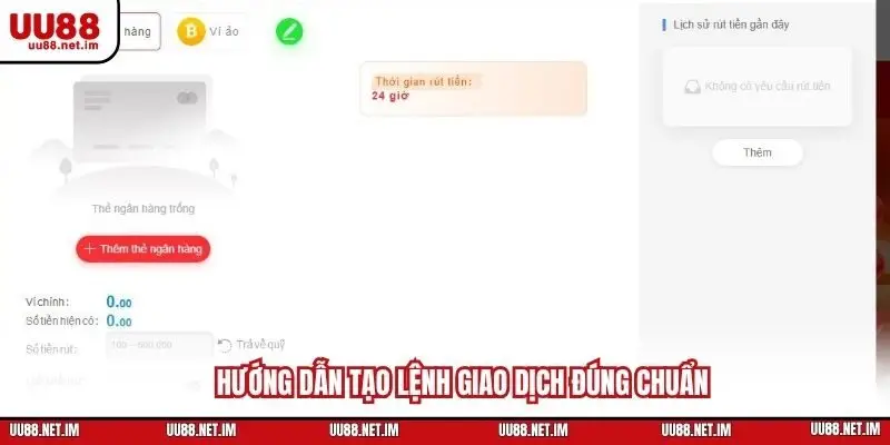 Hướng dẫn tạo lệnh giao dịch đúng chuẩn