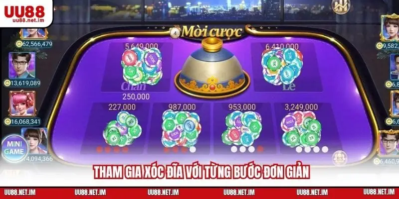 Tham gia Xóc đĩa với từng bước đơn giản